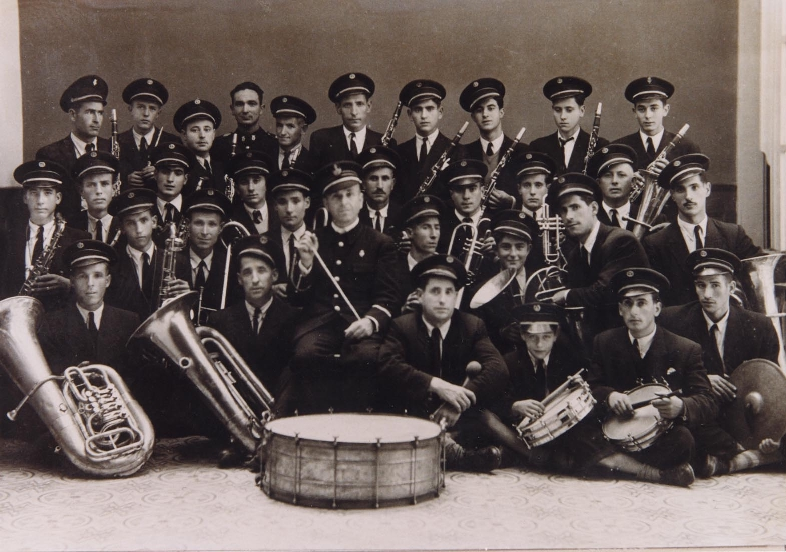 Banda de Musica de Sober en 1945